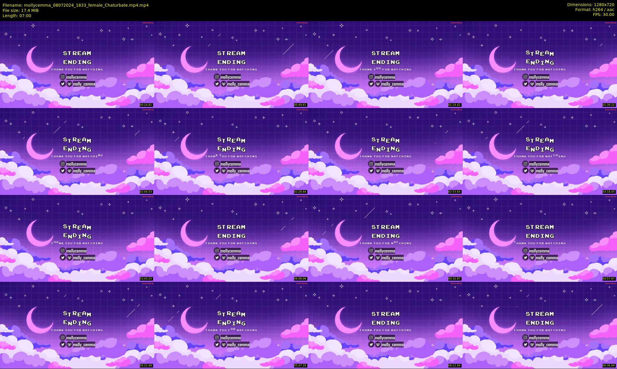 mollycemma — 7 minute Chaturbate female cam show recording, 720p, Jul 8, 2024