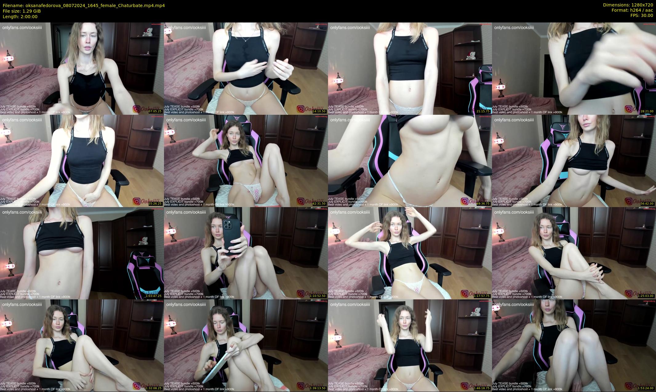 oksanafedorova — 120 minute Chaturbate female cam show recording, 720p, Jul 8, 2024