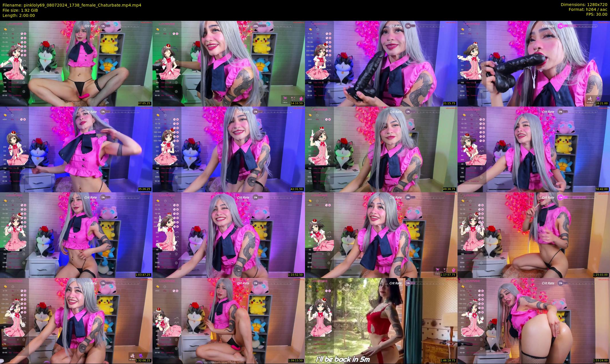 pinkloly69 — 120 minute Chaturbate female cam show recording, 720p, Jul 8, 2024