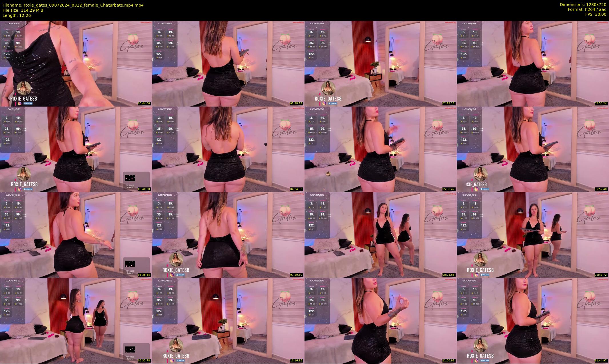 roxie_gates — 13 minute Chaturbate female cam show recording, 720p, Jul 9, 2024