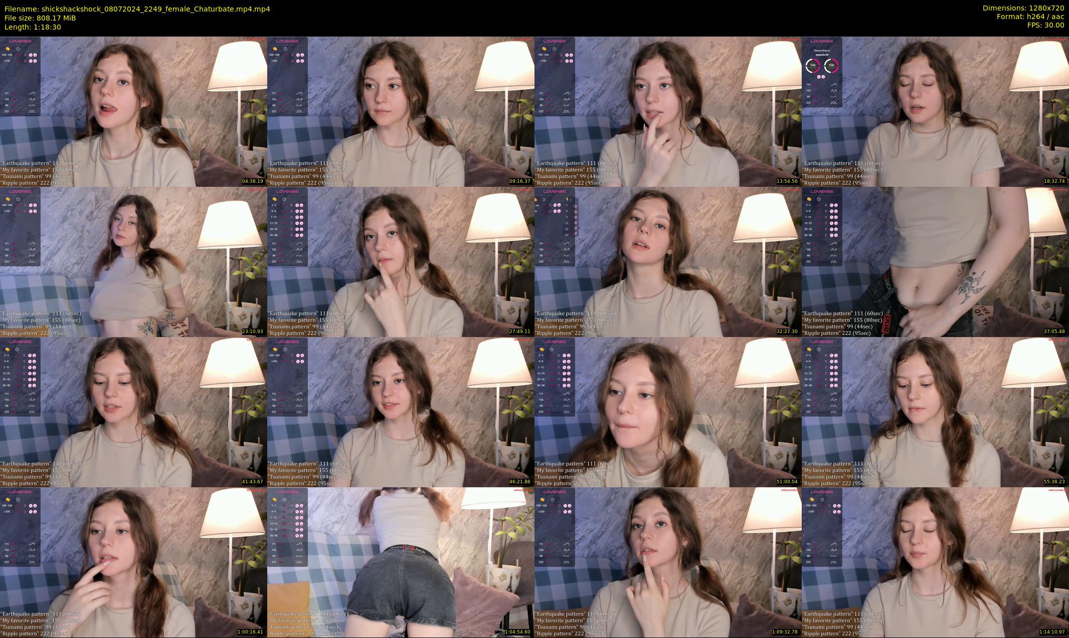 shickshackshock — 79 minute Chaturbate female cam show recording, 720p, Jul 8, 2024
