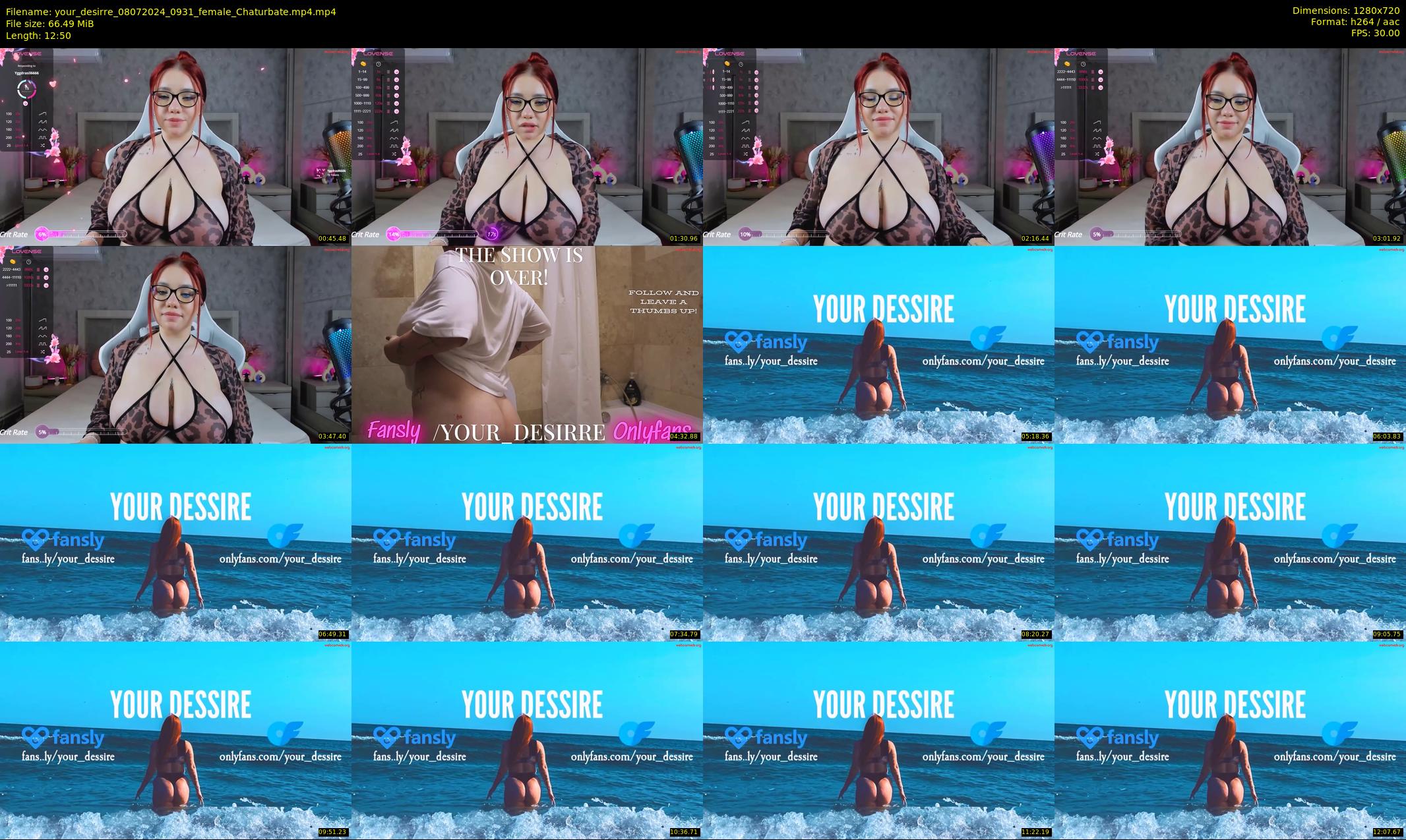 your_desirre — 13 minute Chaturbate female cam show recording, 720p, Jul 8, 2024