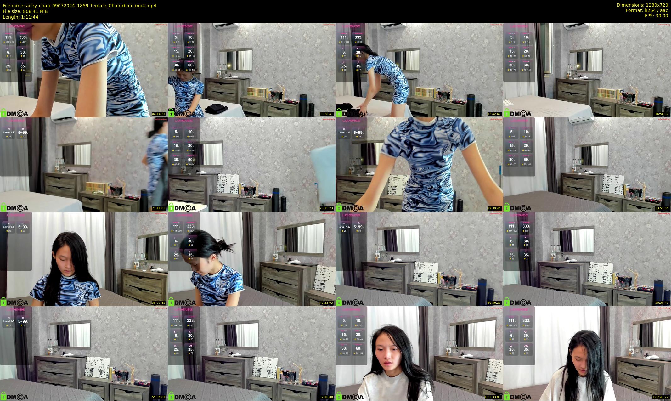ailey_chao — 72 minute Chaturbate female cam show recording, 720p, Jul 9, 2024