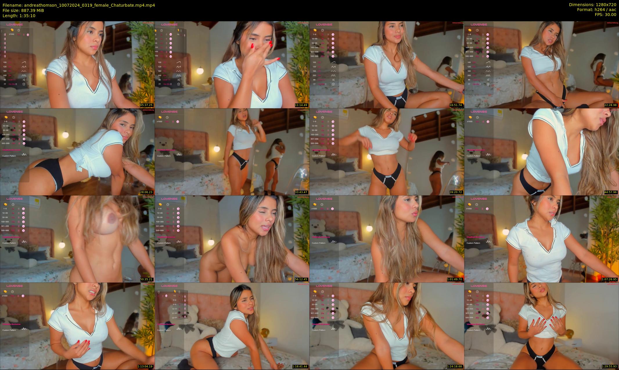 andreathomson — 96 minute Chaturbate female cam show recording, 720p, Jul 10, 2024