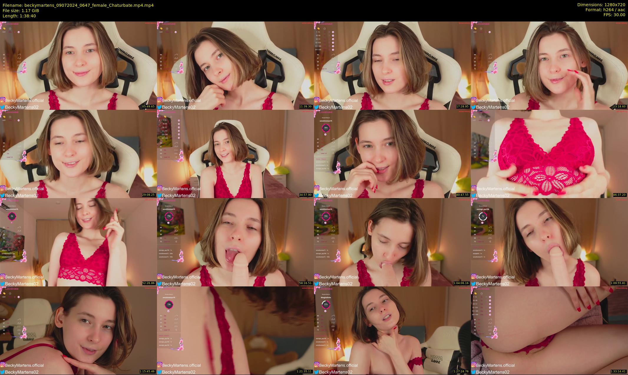 beckymartens — 99 minute Chaturbate female cam show recording, 720p, Jul 9, 2024