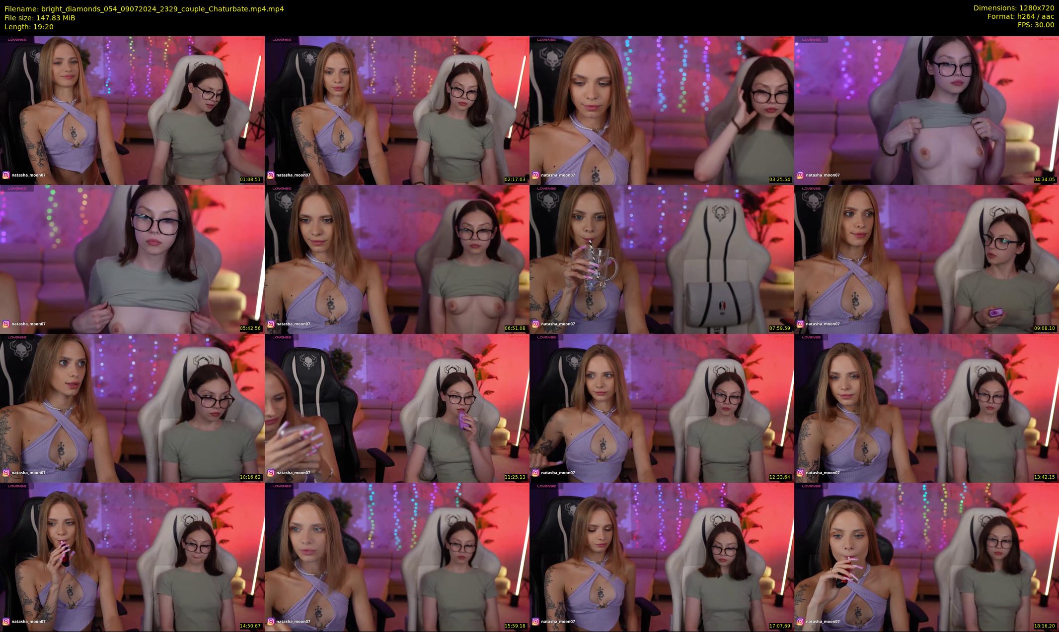 bright_diamonds_054 — 20 minute Chaturbate couple cam show recording, 720p, Jul 9, 2024