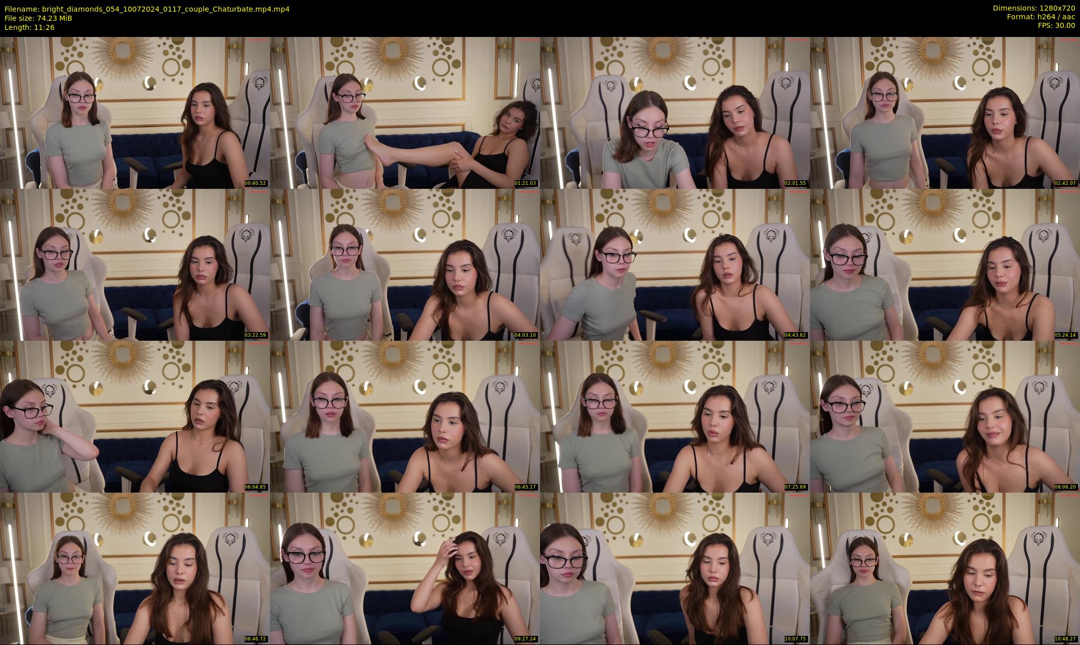 bright_diamonds_054 — 12 minute Chaturbate couple cam show recording, 720p, Jul 10, 2024