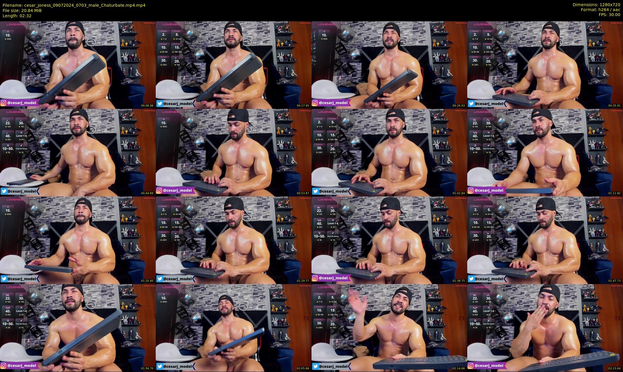 cesar_joness — 3 minute Chaturbate male cam show recording, 720p, Jul 9, 2024