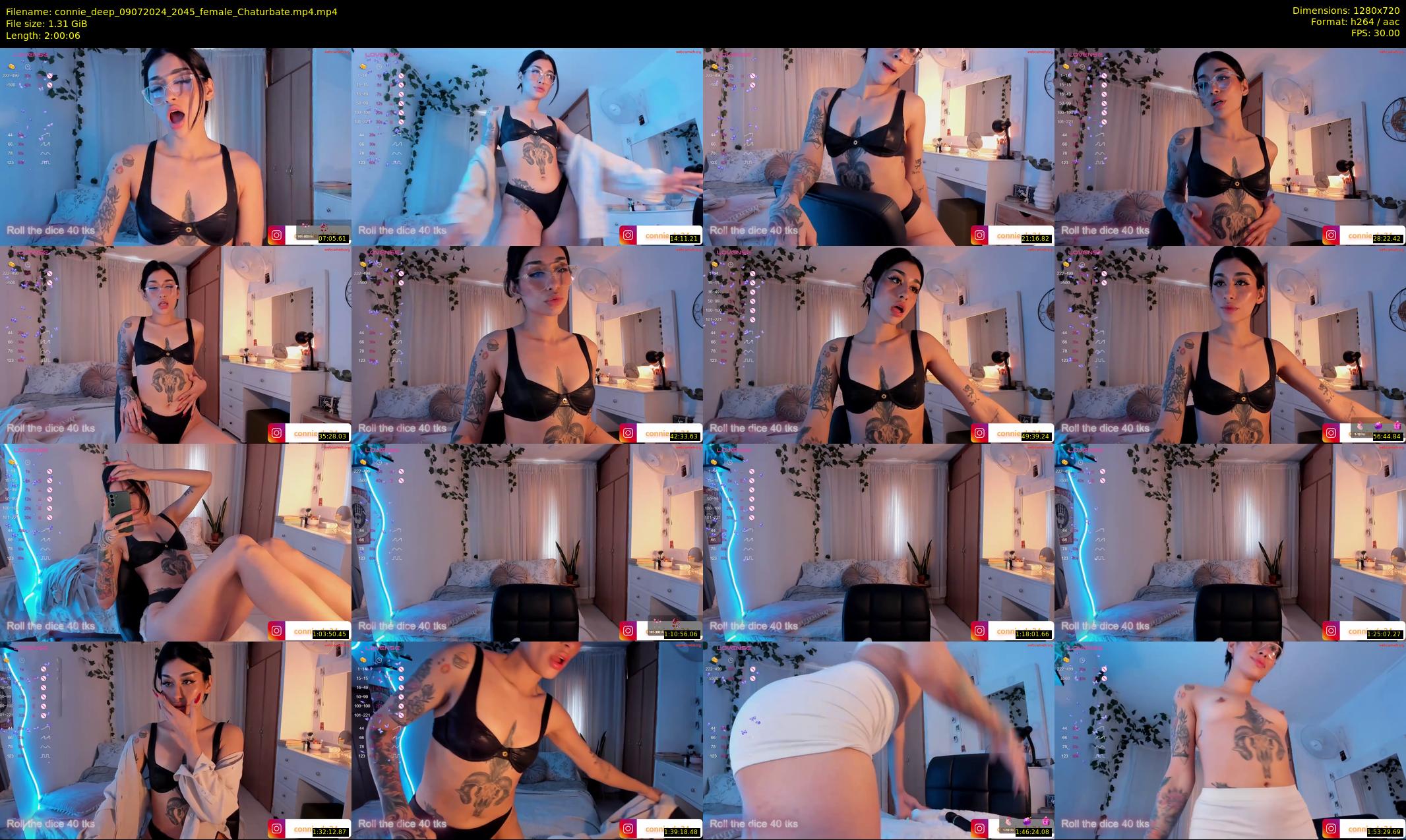connie_deep — 121 minute Chaturbate female cam show recording, 720p, Jul 9, 2024