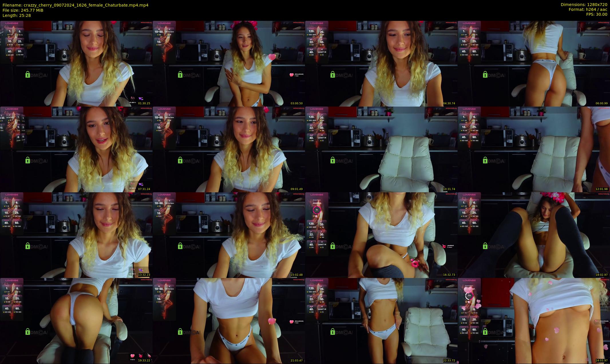 crazzy_cherry — 26 minute Chaturbate female cam show recording, 720p, Jul 9, 2024