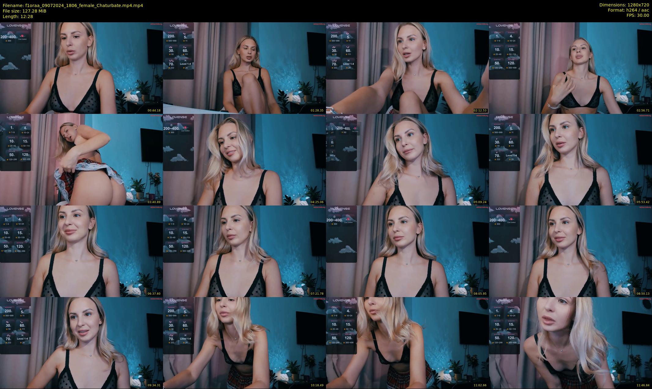 f1oraa — 13 minute Chaturbate female cam show recording, 720p, Jul 9, 2024