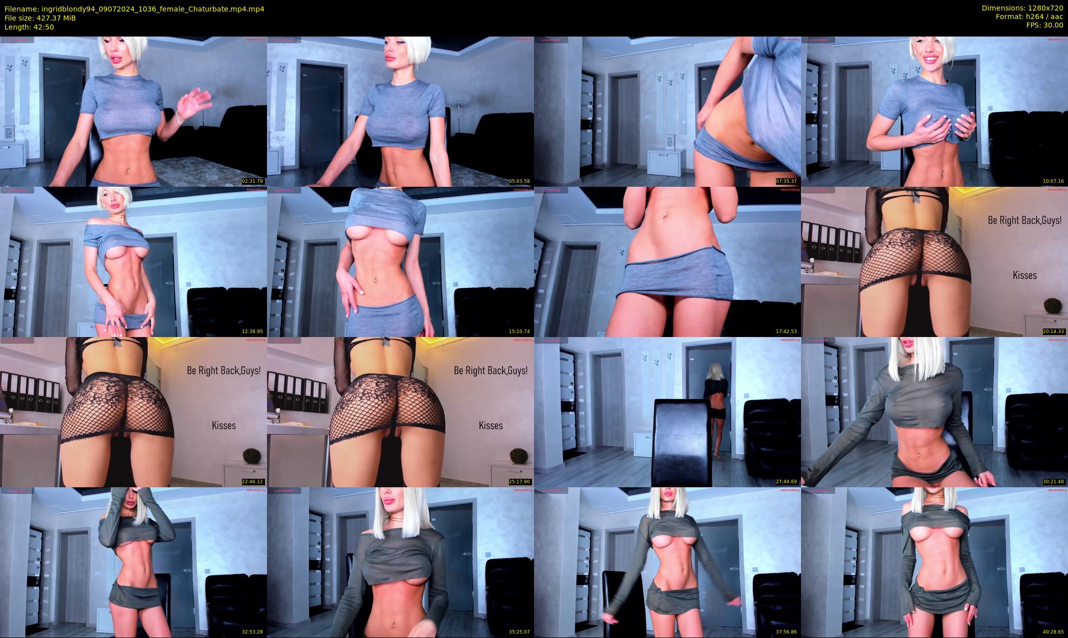 ingridblondy94 — 43 minute Chaturbate female cam show recording, 720p, Jul 9, 2024