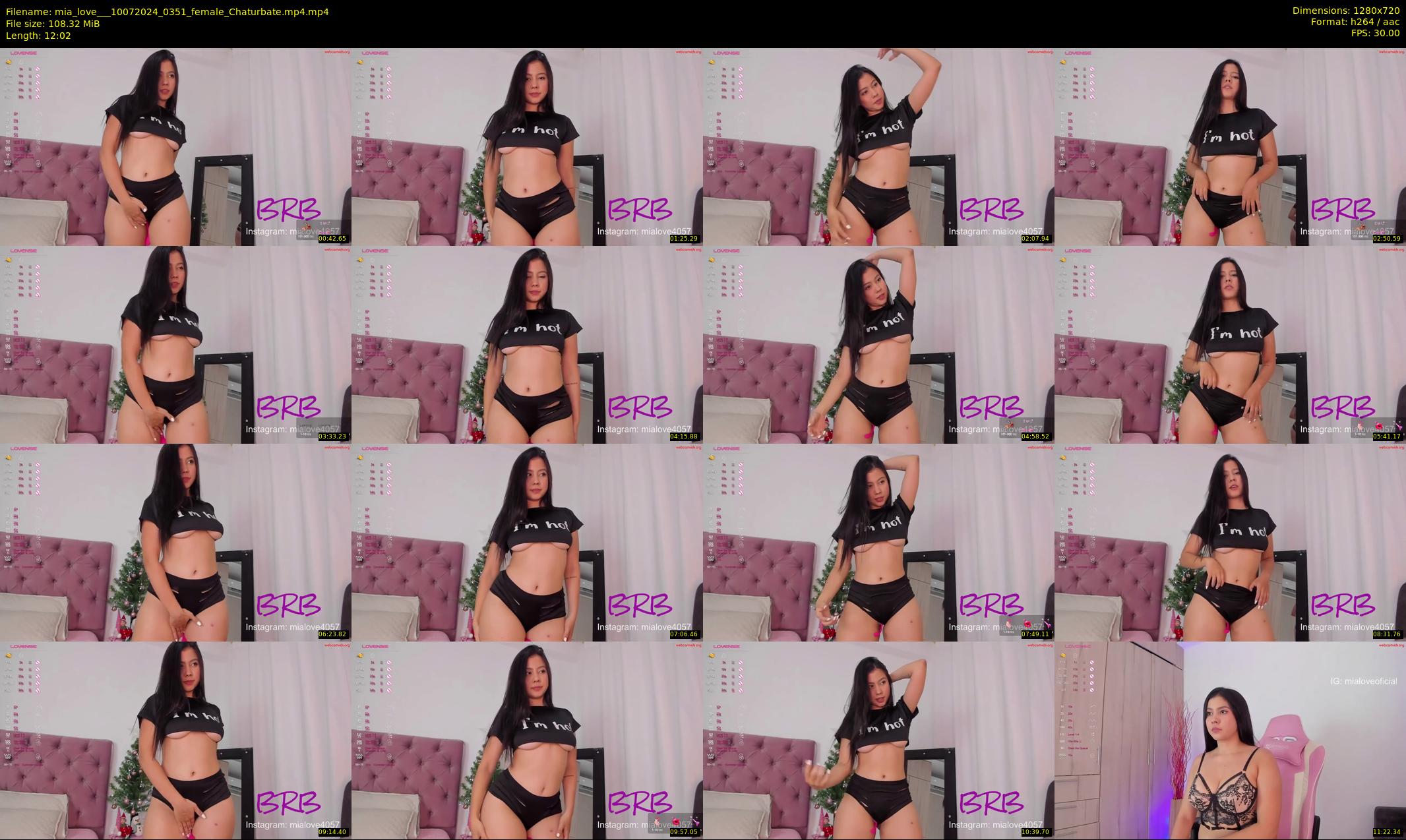 mia_love__ — 13 minute Chaturbate female cam show recording, 720p, Jul 10, 2024