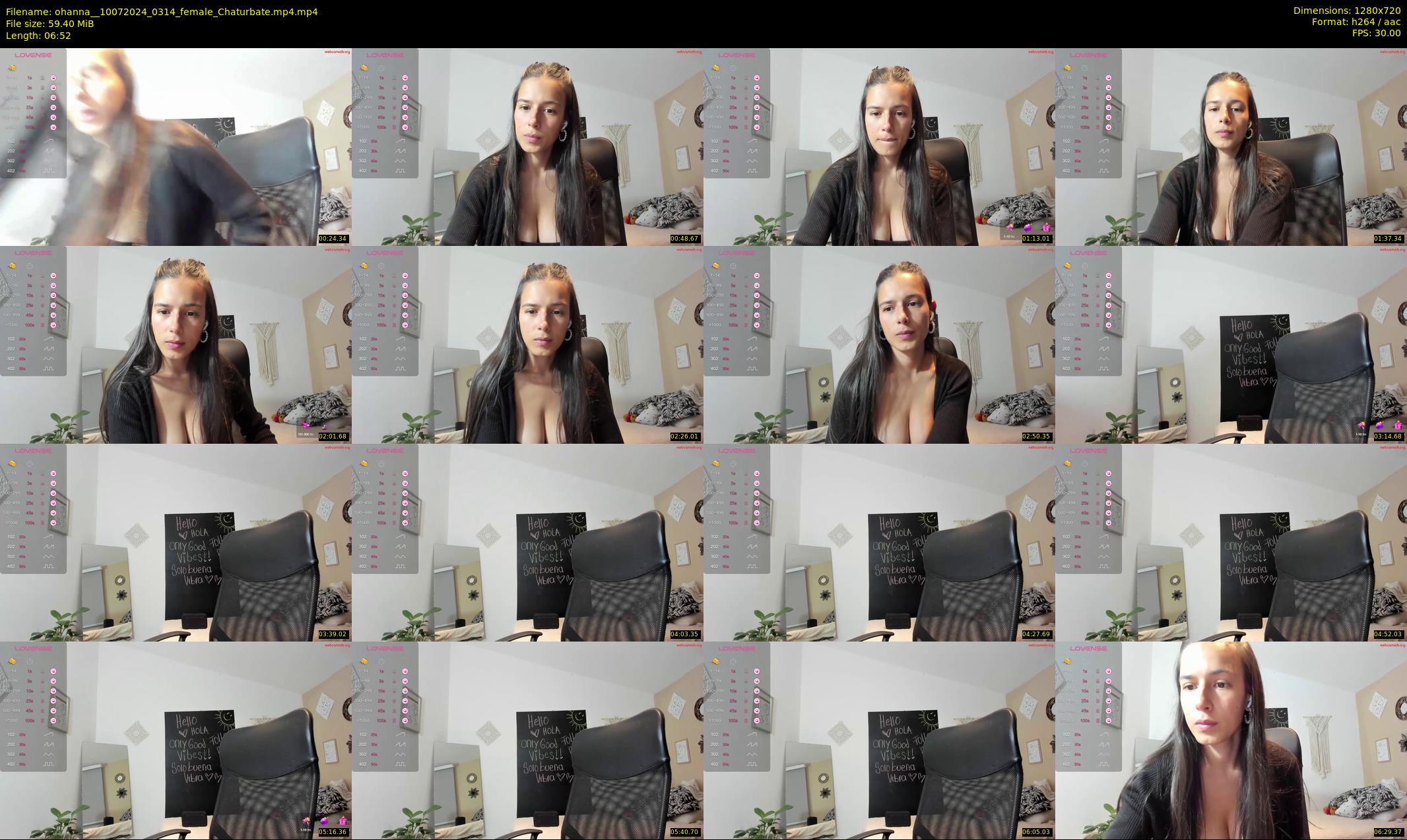 ohanna_ — 7 minute Chaturbate female cam show recording, 720p, Jul 10, 2024