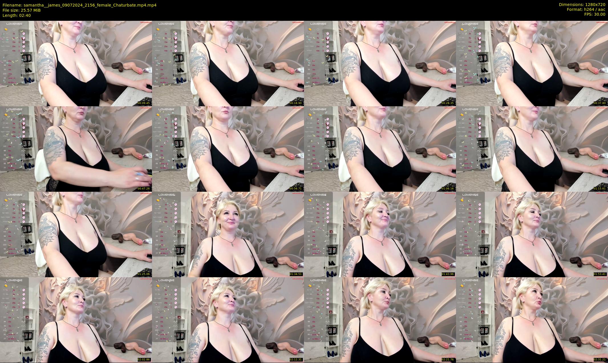 samantha__james — 3 minute Chaturbate female cam show recording, 720p, Jul 9, 2024