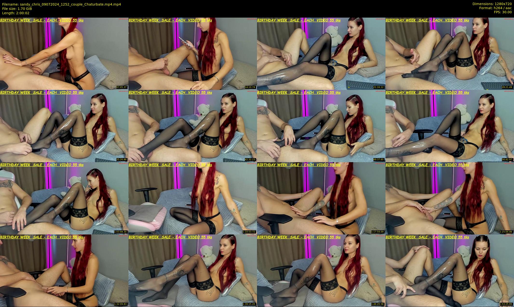 sandy_chris — 121 minute Chaturbate couple cam show recording, 720p, Jul 9, 2024