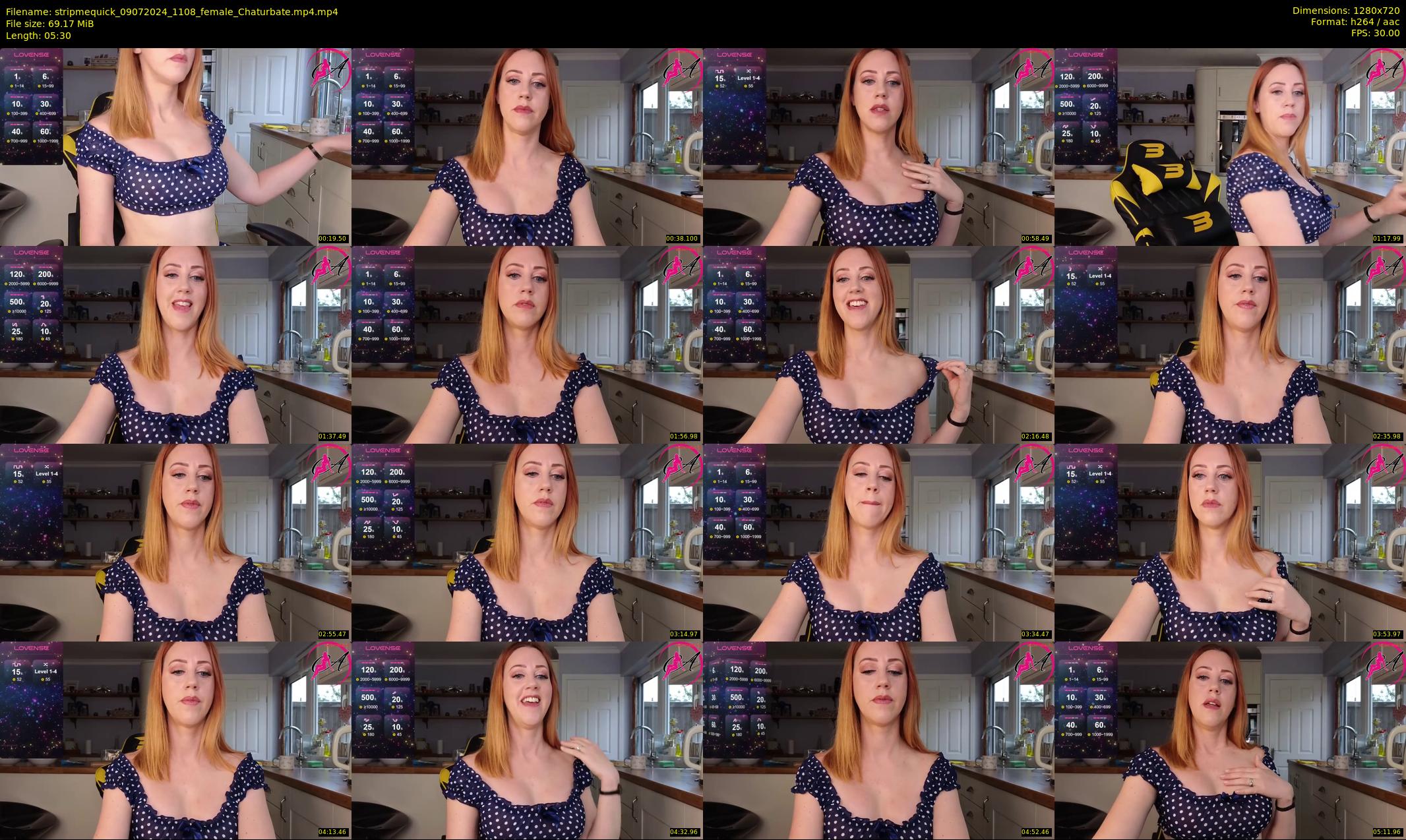 stripmequick — 6 minute Chaturbate female cam show recording, 720p, Jul 9, 2024