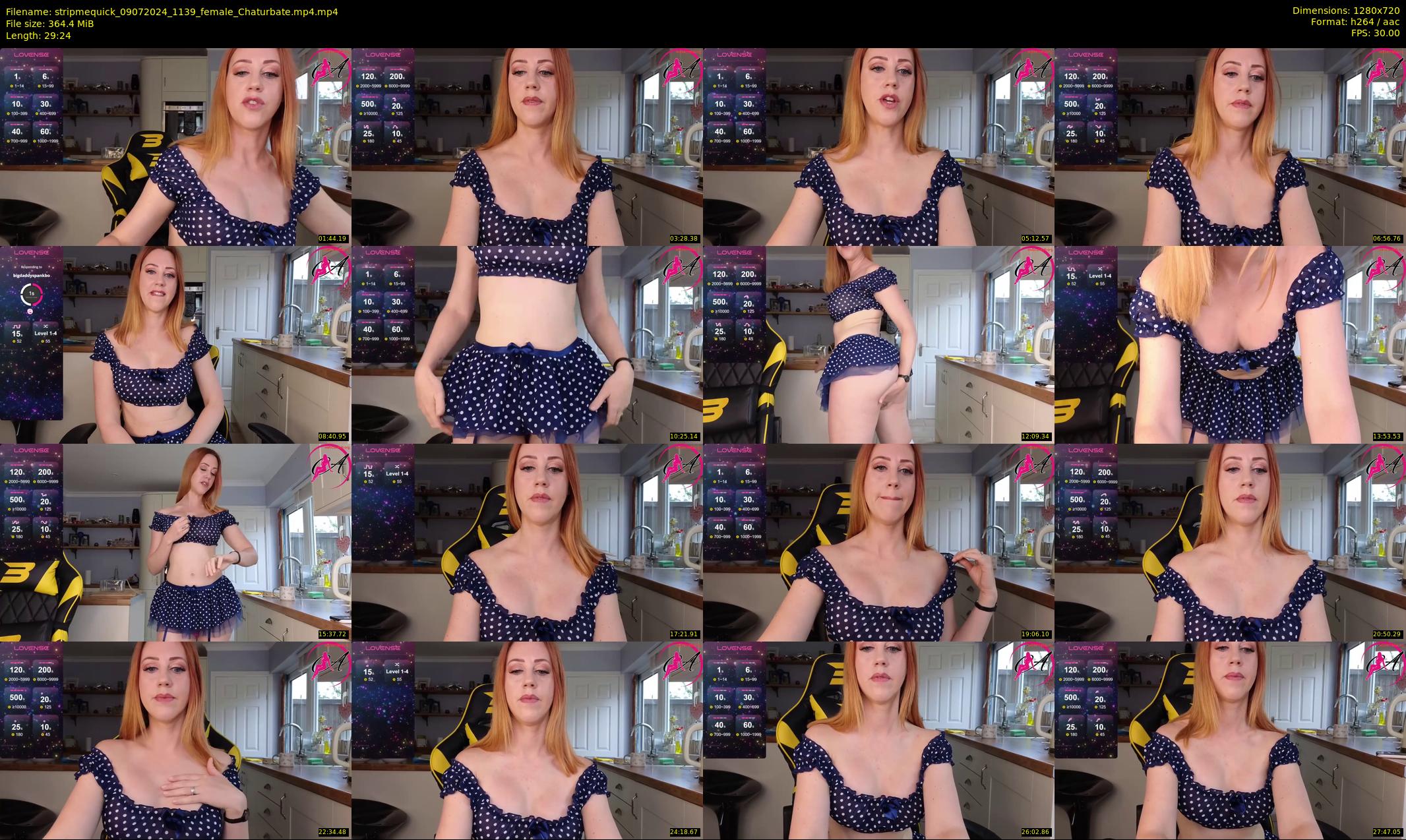 stripmequick — 30 minute Chaturbate female cam show recording, 720p, Jul 9, 2024
