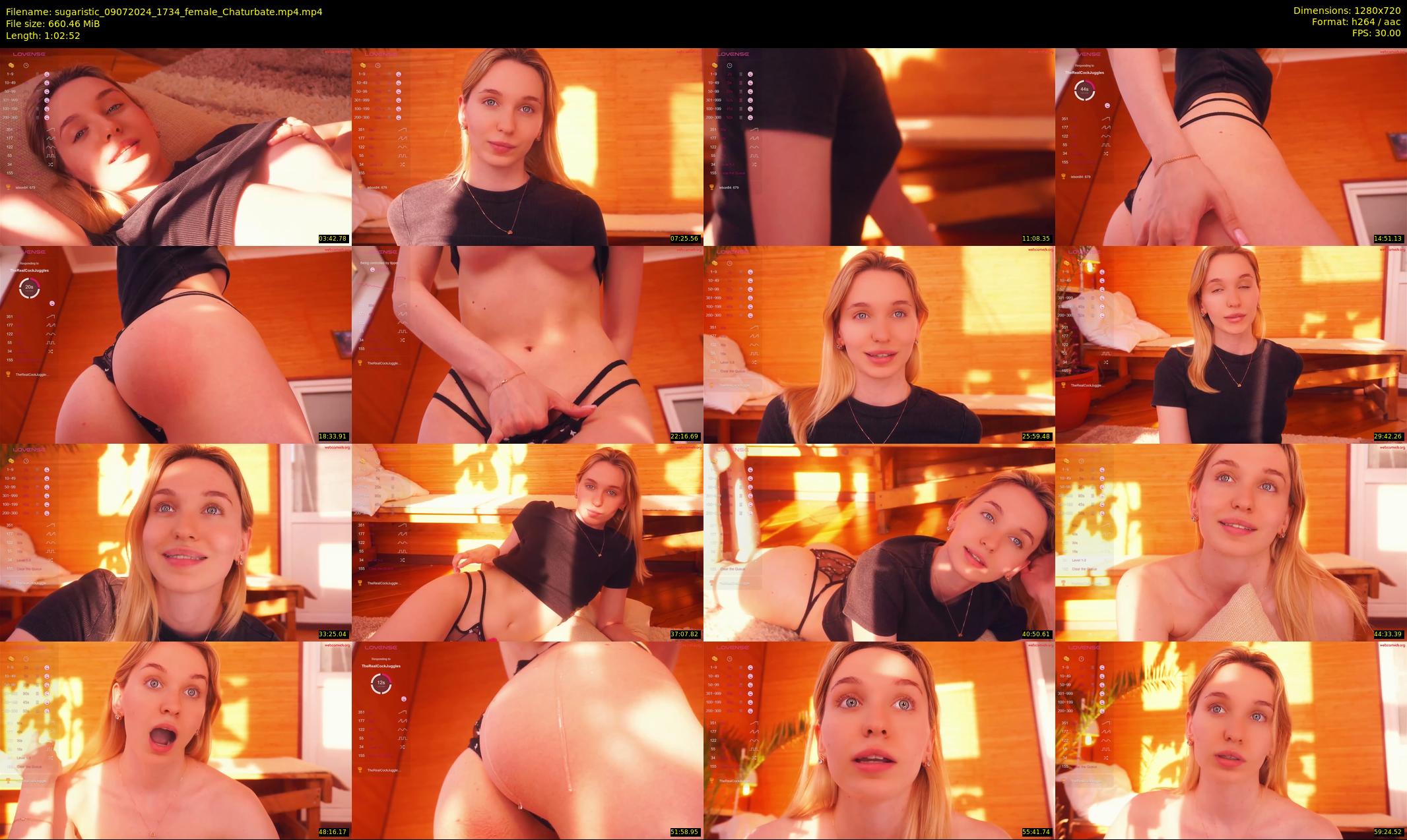 sugaristic — 63 minute Chaturbate female cam show recording, 720p, Jul 9, 2024