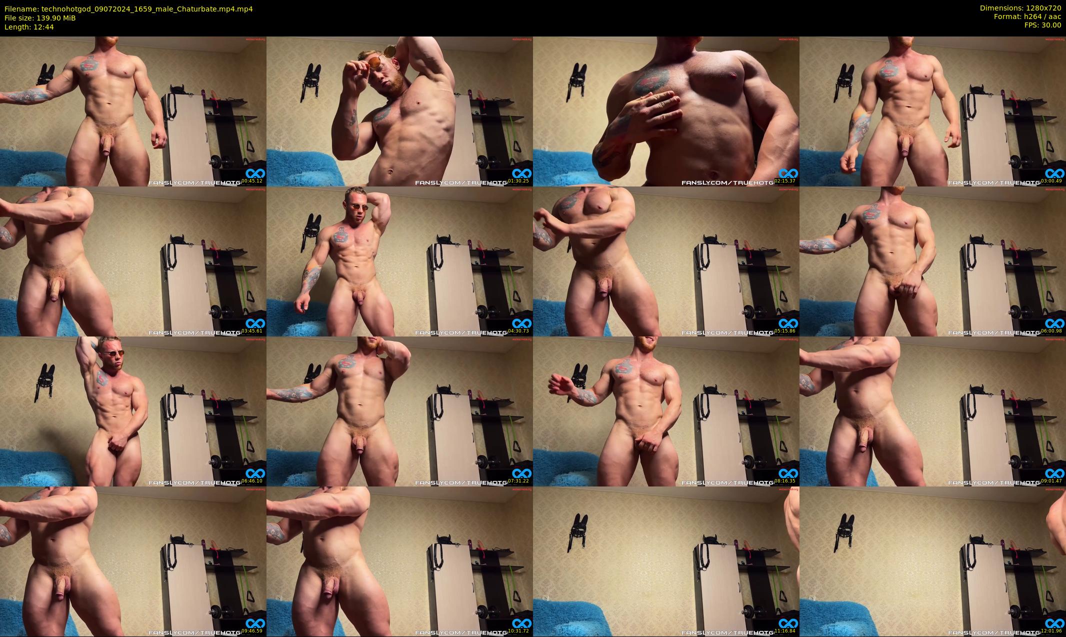 technohotgod — 13 minute Chaturbate male cam show recording, 720p, Jul 9, 2024