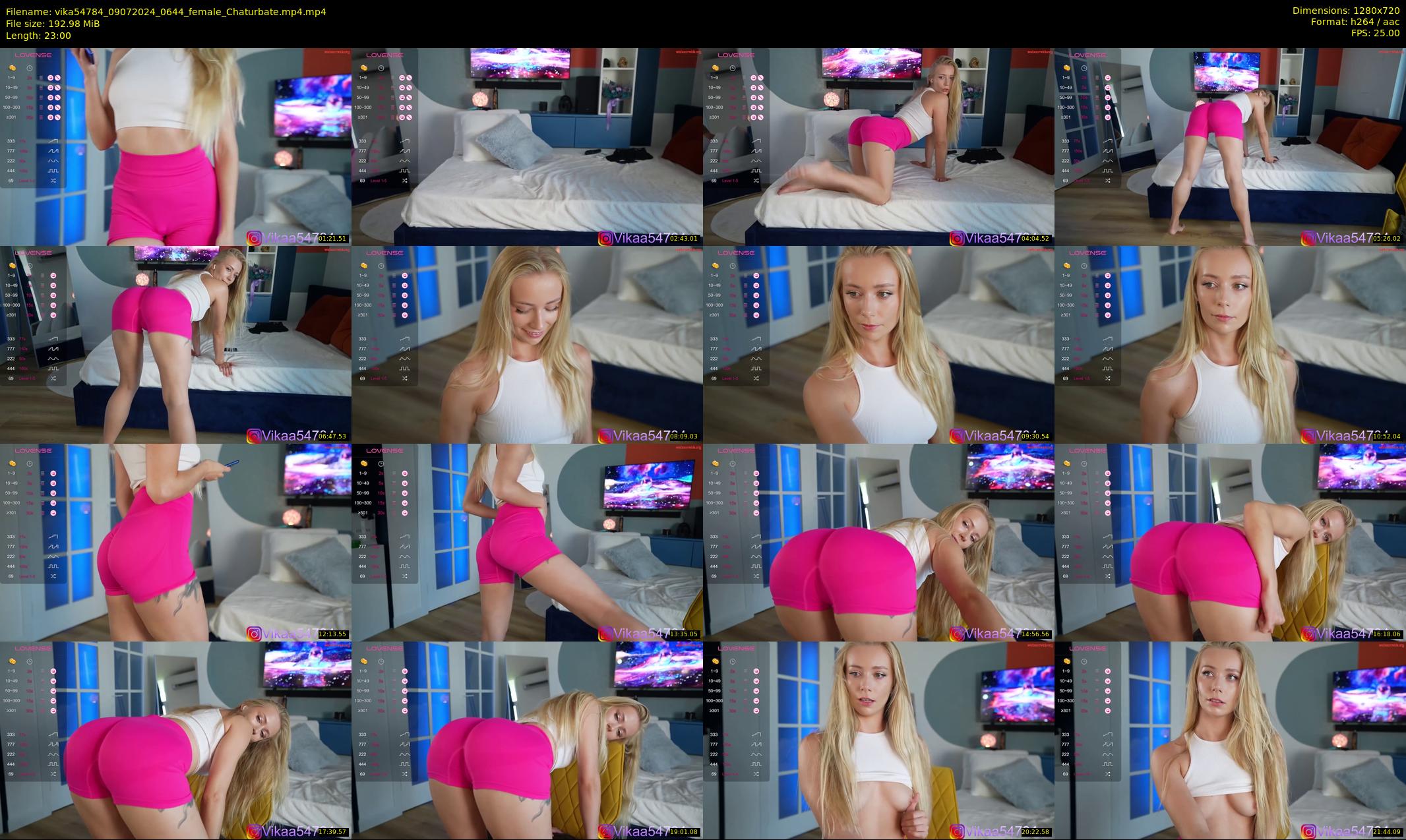 vika54784 — 23 minute Chaturbate female cam show recording, 720p, Jul 9, 2024