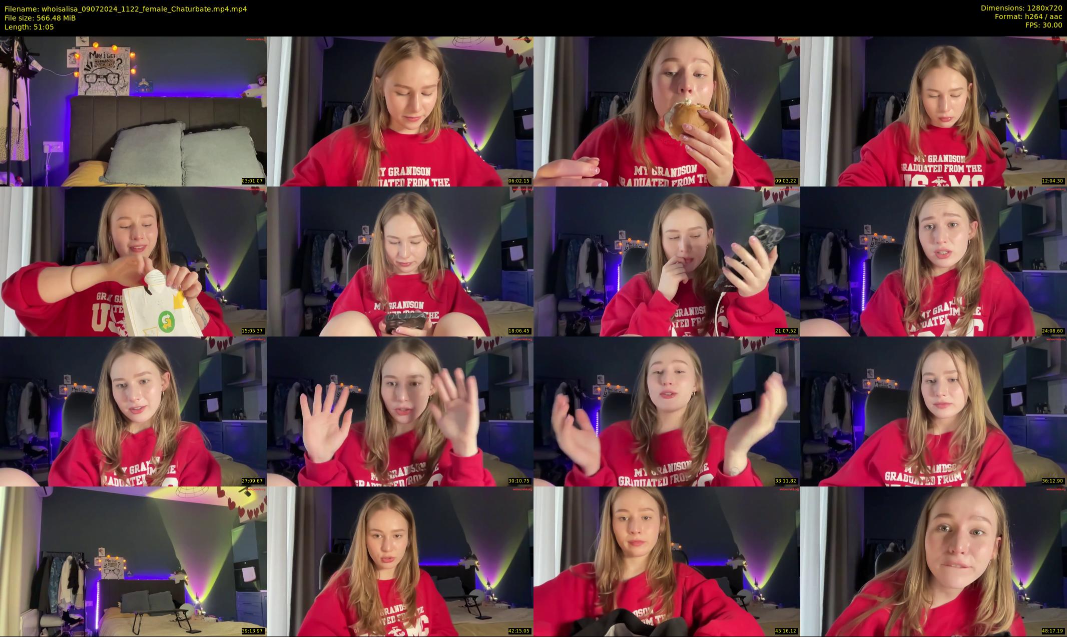 whoisalisa — 52 minute Chaturbate female cam show recording, 720p, Jul 9, 2024