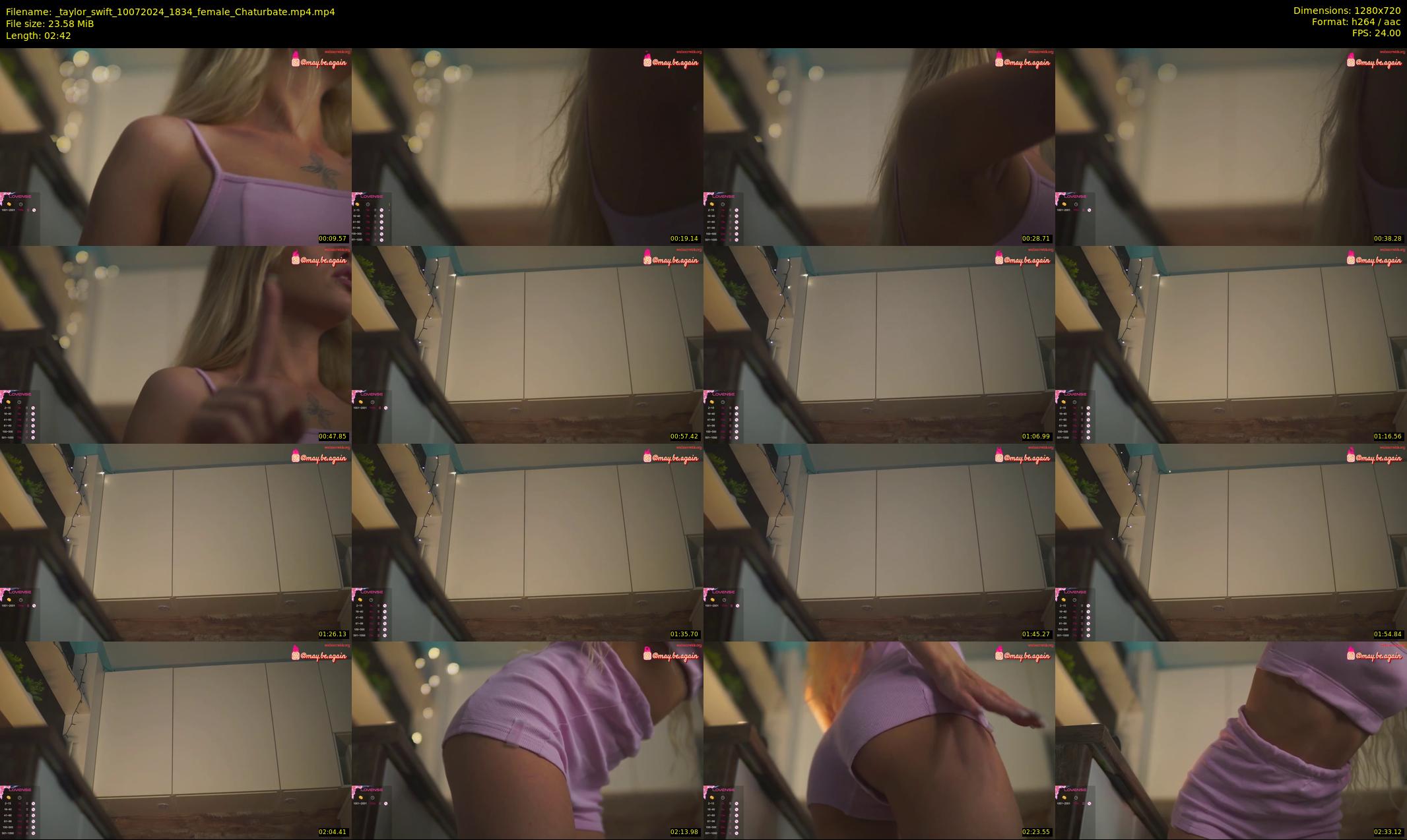 _taylor_swift — 3 minute Chaturbate female cam show recording, 720p, Jul 10, 2024