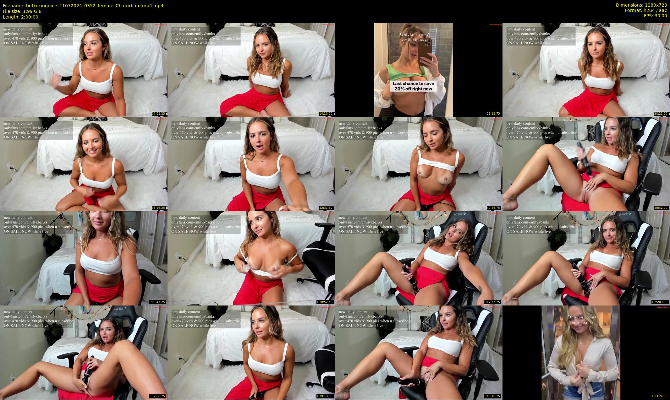 befxckingnice — 120 minute Chaturbate female cam show recording, 720p, Jul 11, 2024