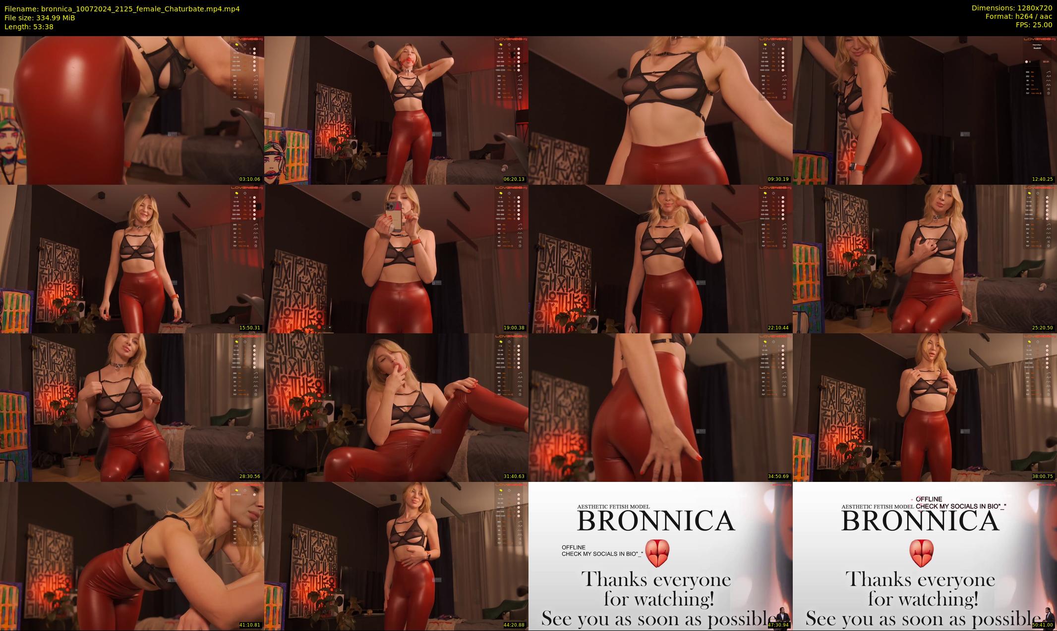 bronnica — 54 minute Chaturbate female cam show recording, 720p, Jul 10, 2024