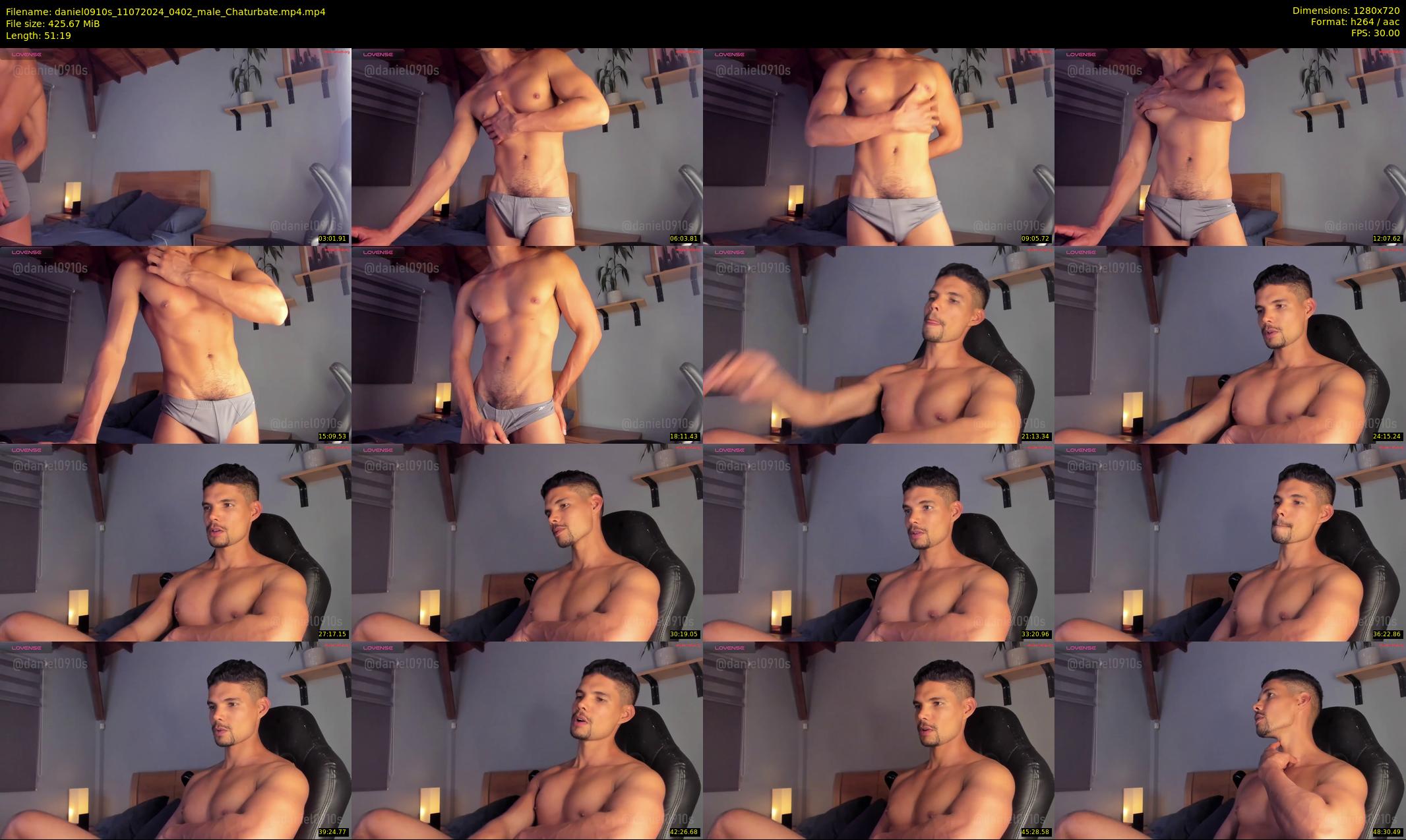 daniel0910s — 52 minute Chaturbate male cam show recording, 720p, Jul 11, 2024