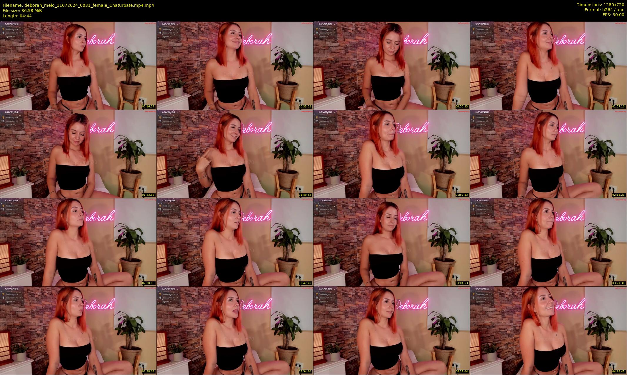 deborah_melo — 5 minute Chaturbate female cam show recording, 720p, Jul 11, 2024