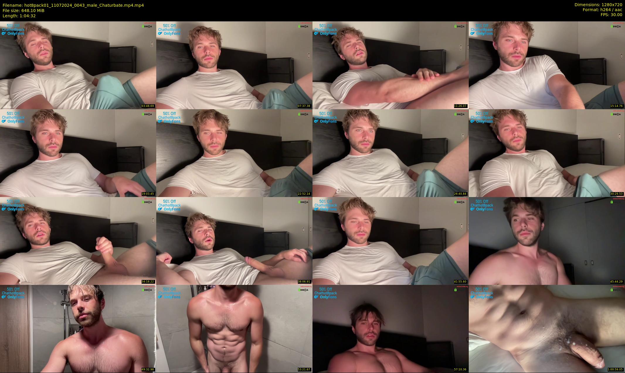 hot8pack01 — 65 minute Chaturbate male cam show recording, 720p, Jul 11, 2024