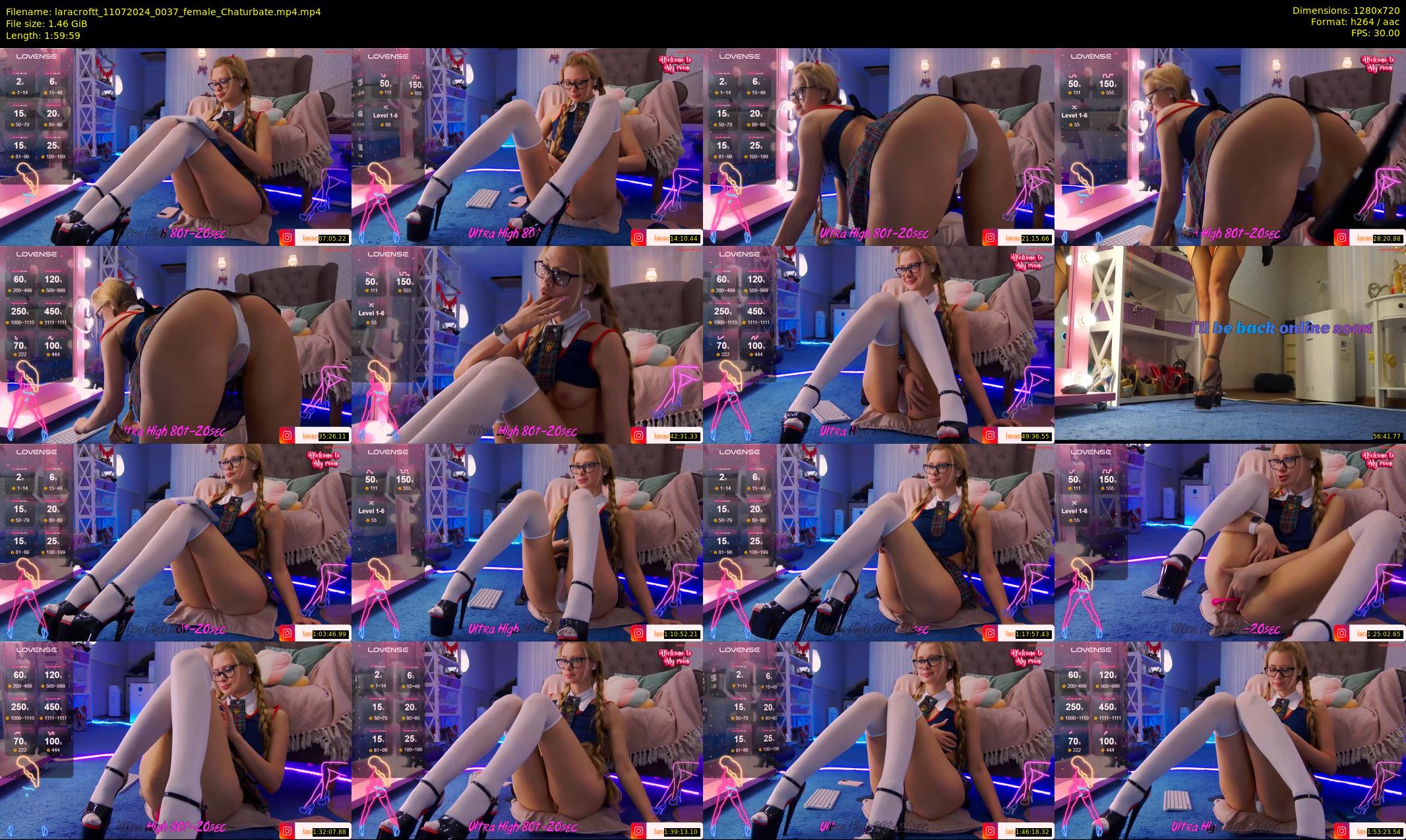 laracroftt — 120 minute Chaturbate female cam show recording, 720p, Jul 11, 2024