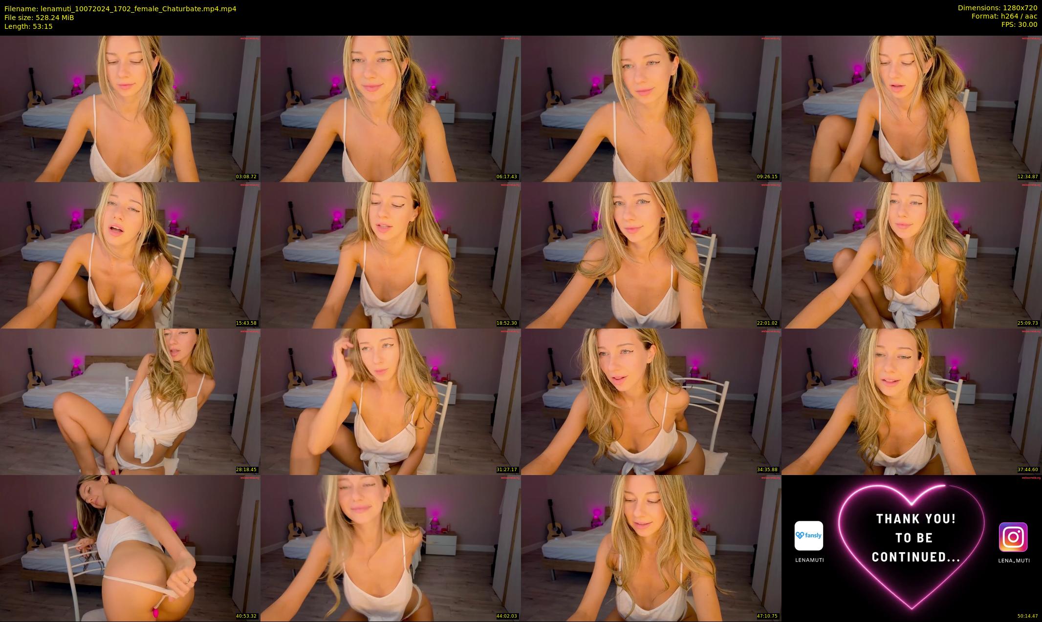 lenamuti — 54 minute Chaturbate female cam show recording, 720p, Jul 10, 2024