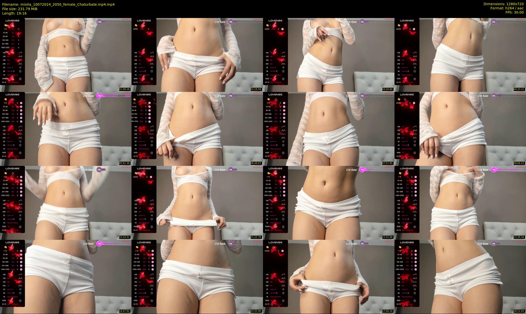 miolia — 20 minute Chaturbate female cam show recording, 720p, Jul 10, 2024