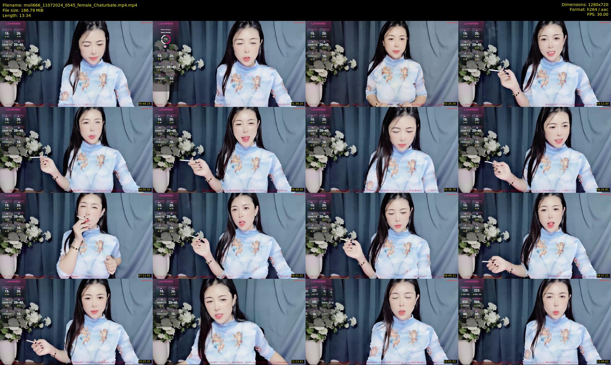 moli666 — 14 minute Chaturbate female cam show recording, 720p, Jul 11, 2024