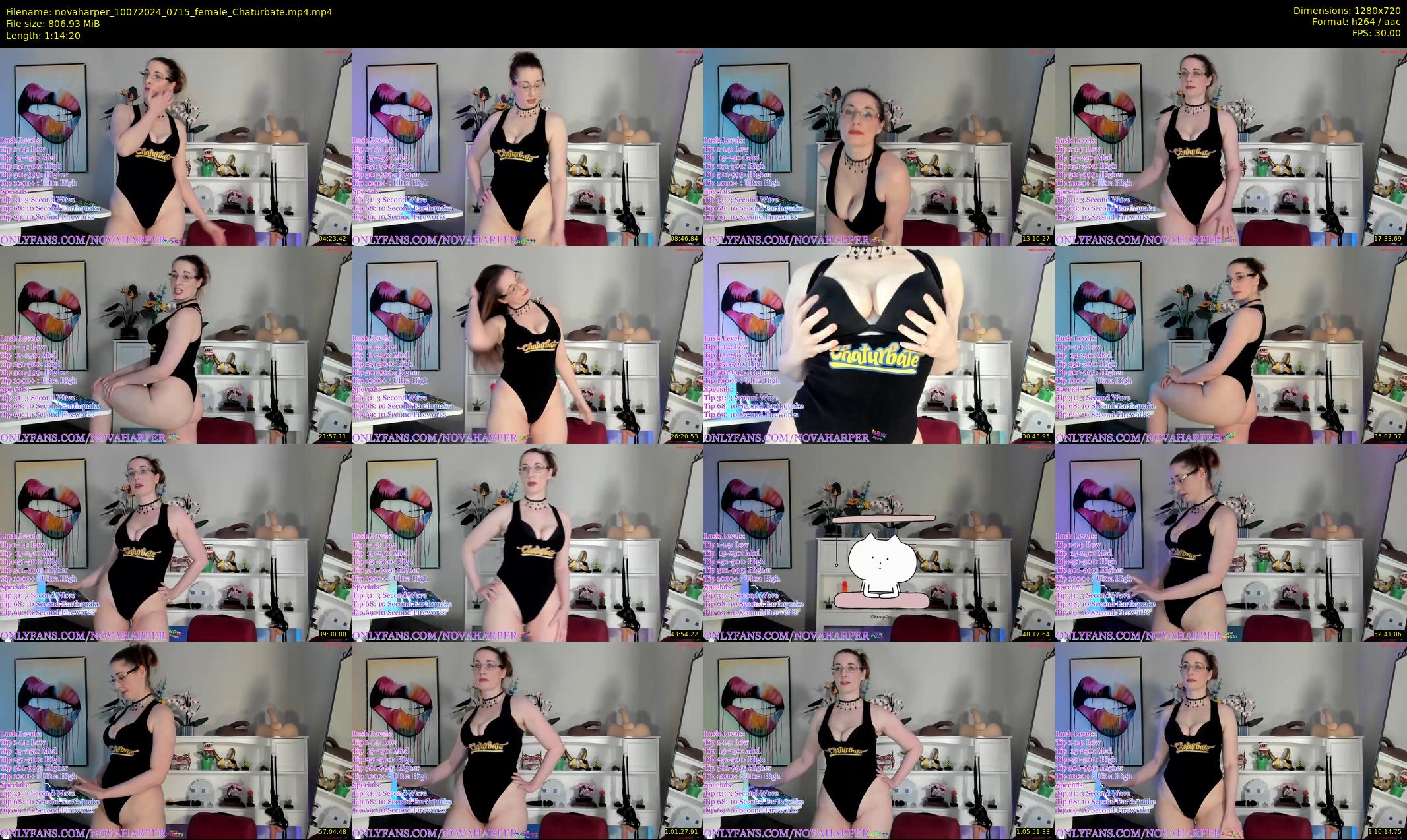 novaharper — 75 minute Chaturbate female cam show recording, 720p, Jul 10, 2024