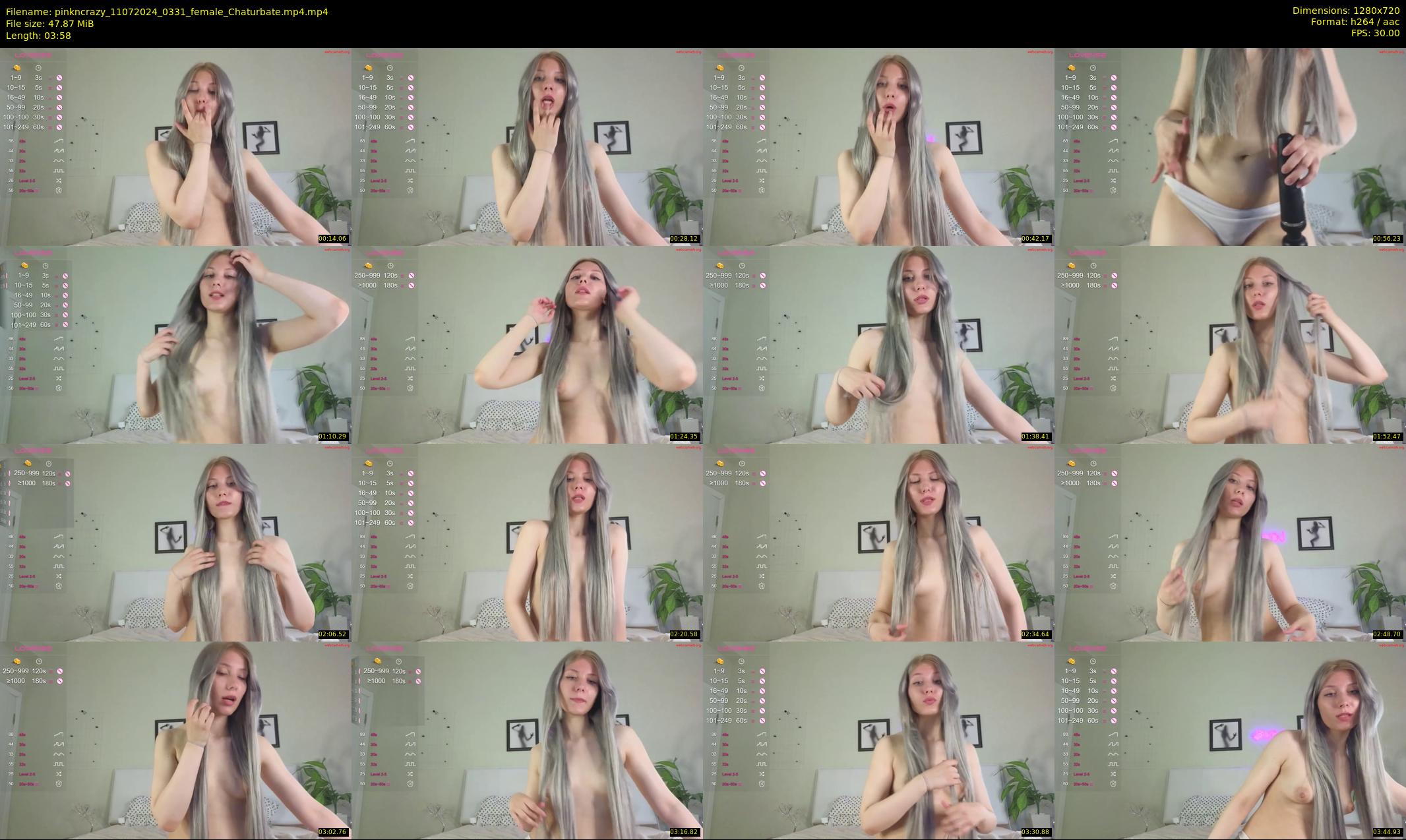 pinkncrazy — 4 minute Chaturbate female cam show recording, 720p, Jul 11, 2024