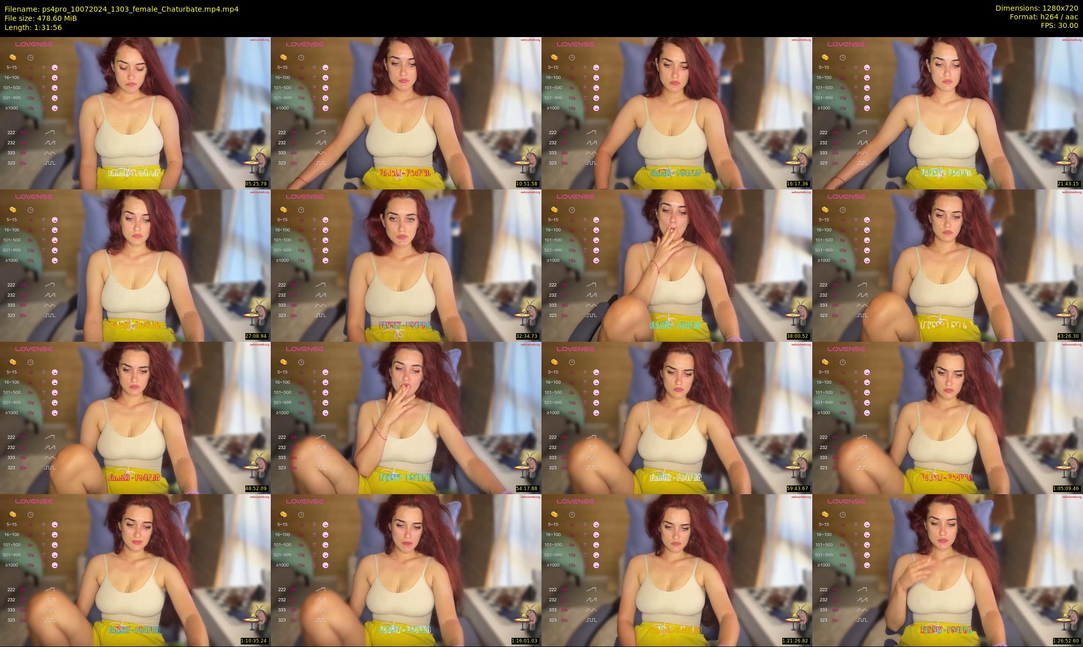 ps4pro — 92 minute Chaturbate female cam show recording, 720p, Jul 10, 2024