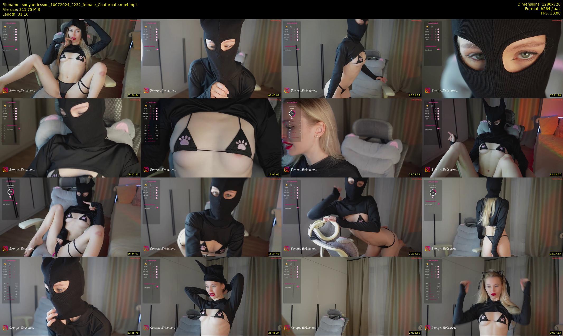 sonyaericsson — 32 minute Chaturbate female cam show recording, 720p, Jul 10, 2024