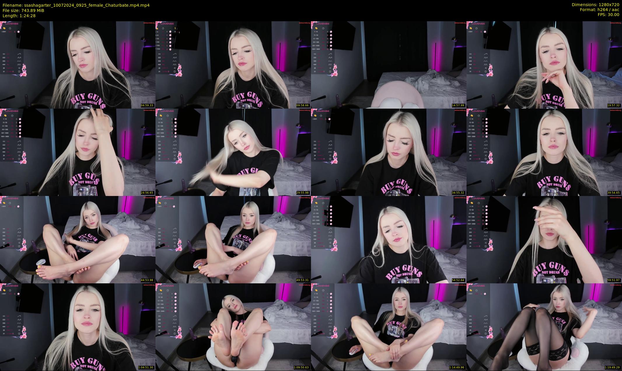 ssashagarter — 85 minute Chaturbate female cam show recording, 720p, Jul 10, 2024