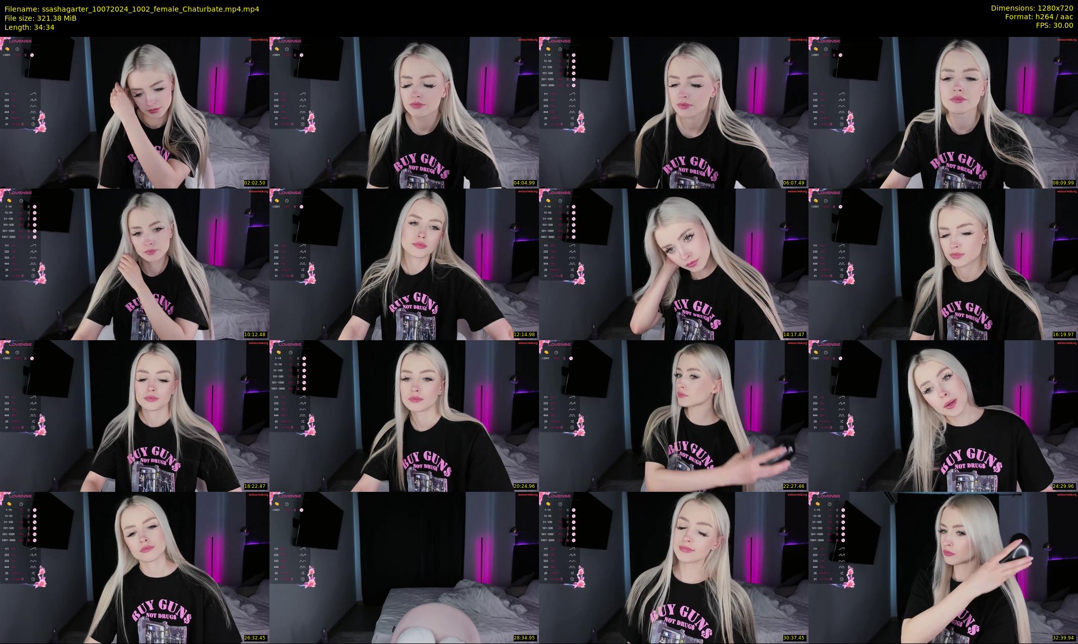 ssashagarter — 35 minute Chaturbate female cam show recording, 720p, Jul 10, 2024