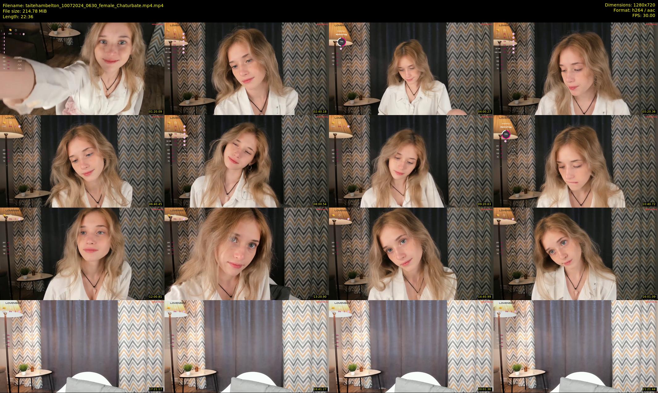 taitehambelton — 23 minute Chaturbate female cam show recording, 720p, Jul 10, 2024