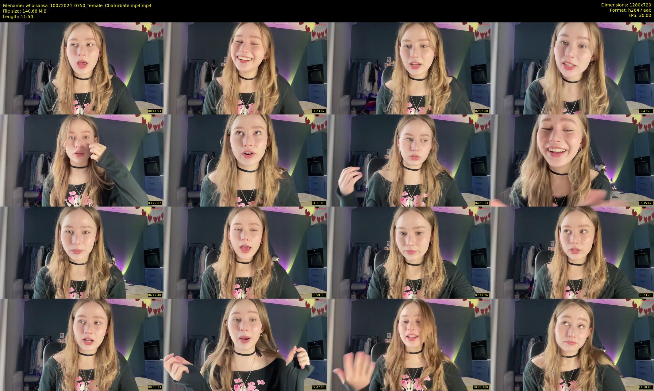 whoisalisa — 12 minute Chaturbate female cam show recording, 720p, Jul 10, 2024