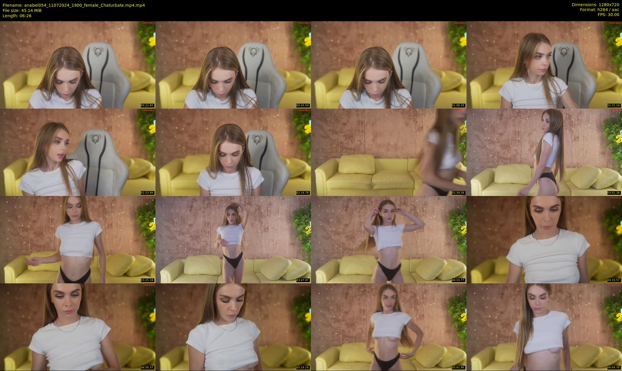 anabel054 — 7 minute Chaturbate female cam show recording, 720p, Jul 11, 2024
