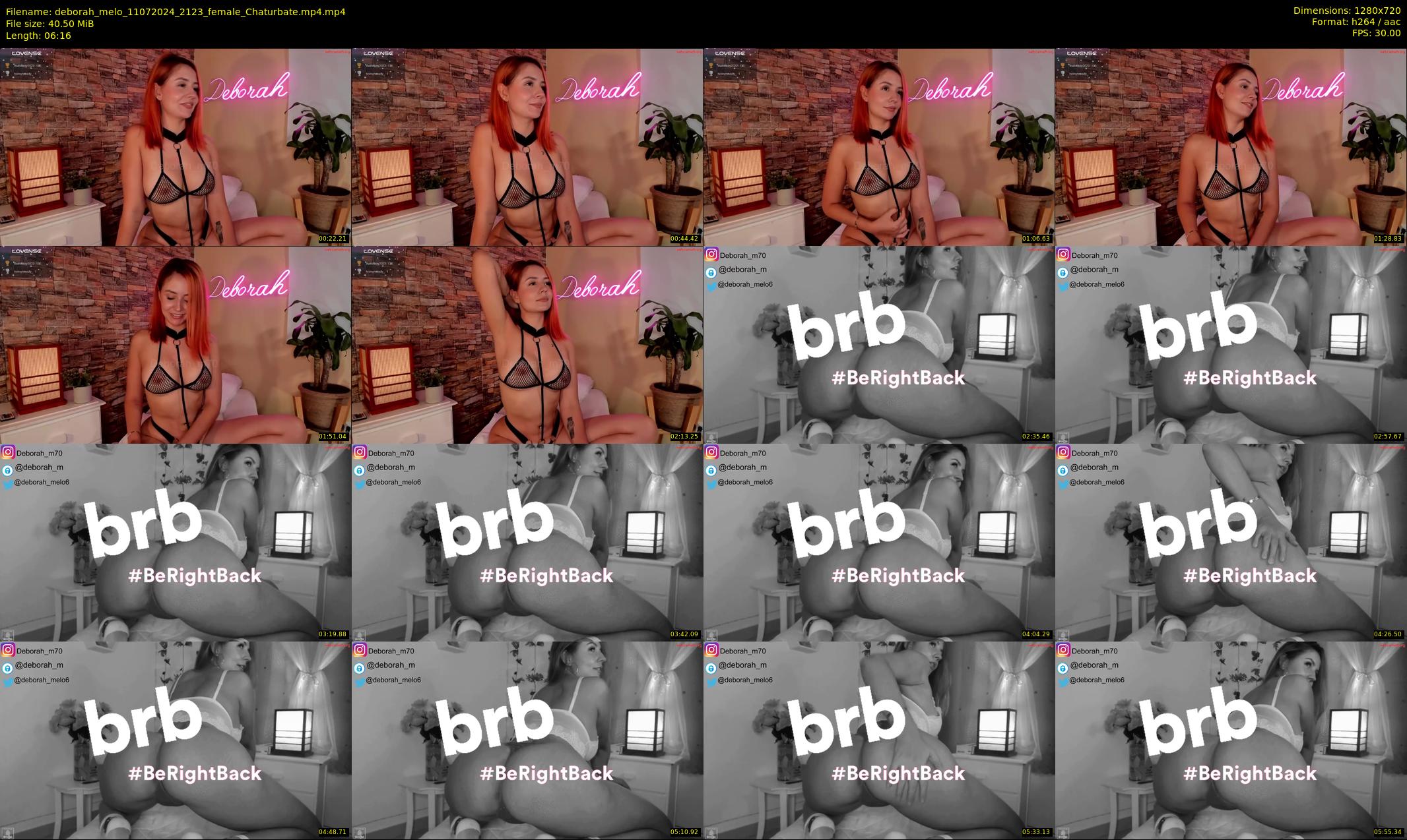 deborah_melo — 7 minute Chaturbate female cam show recording, 720p, Jul 11, 2024