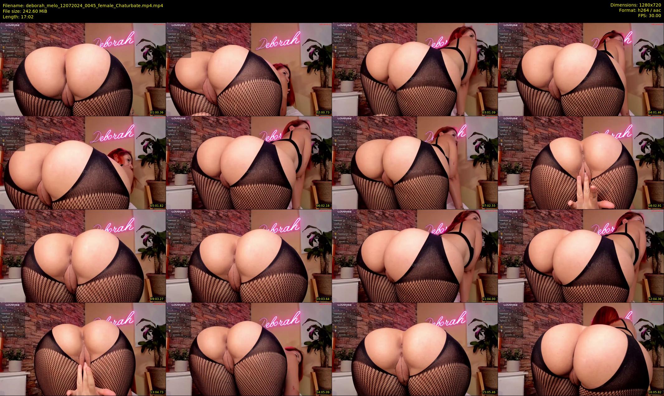 deborah_melo — 18 minute Chaturbate female cam show recording, 720p, Jul 12, 2024