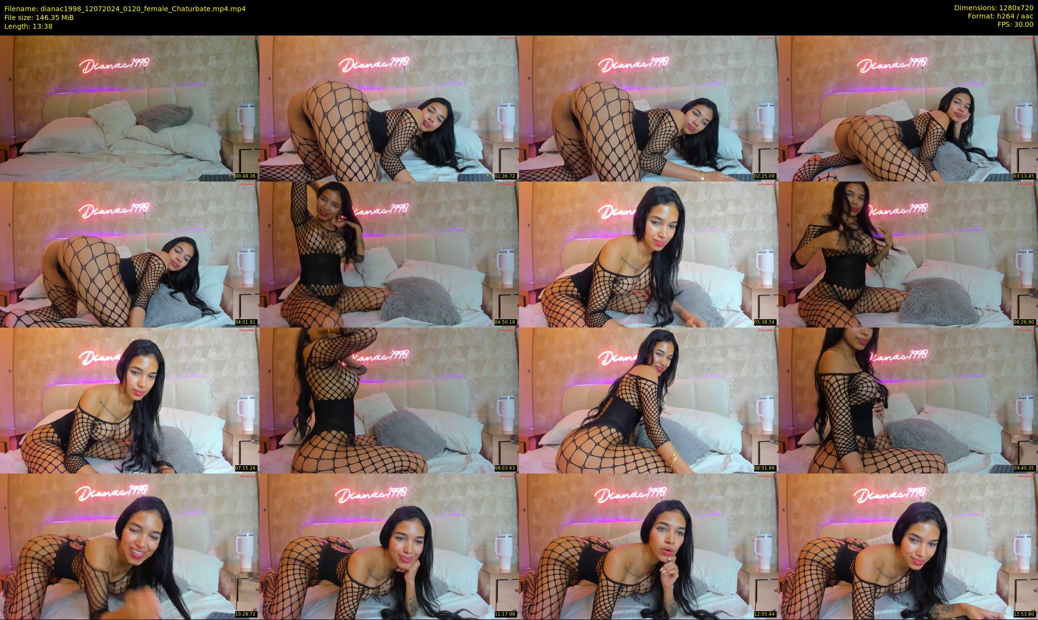 dianac1998 — 14 minute Chaturbate female cam show recording, 720p, Jul 12, 2024