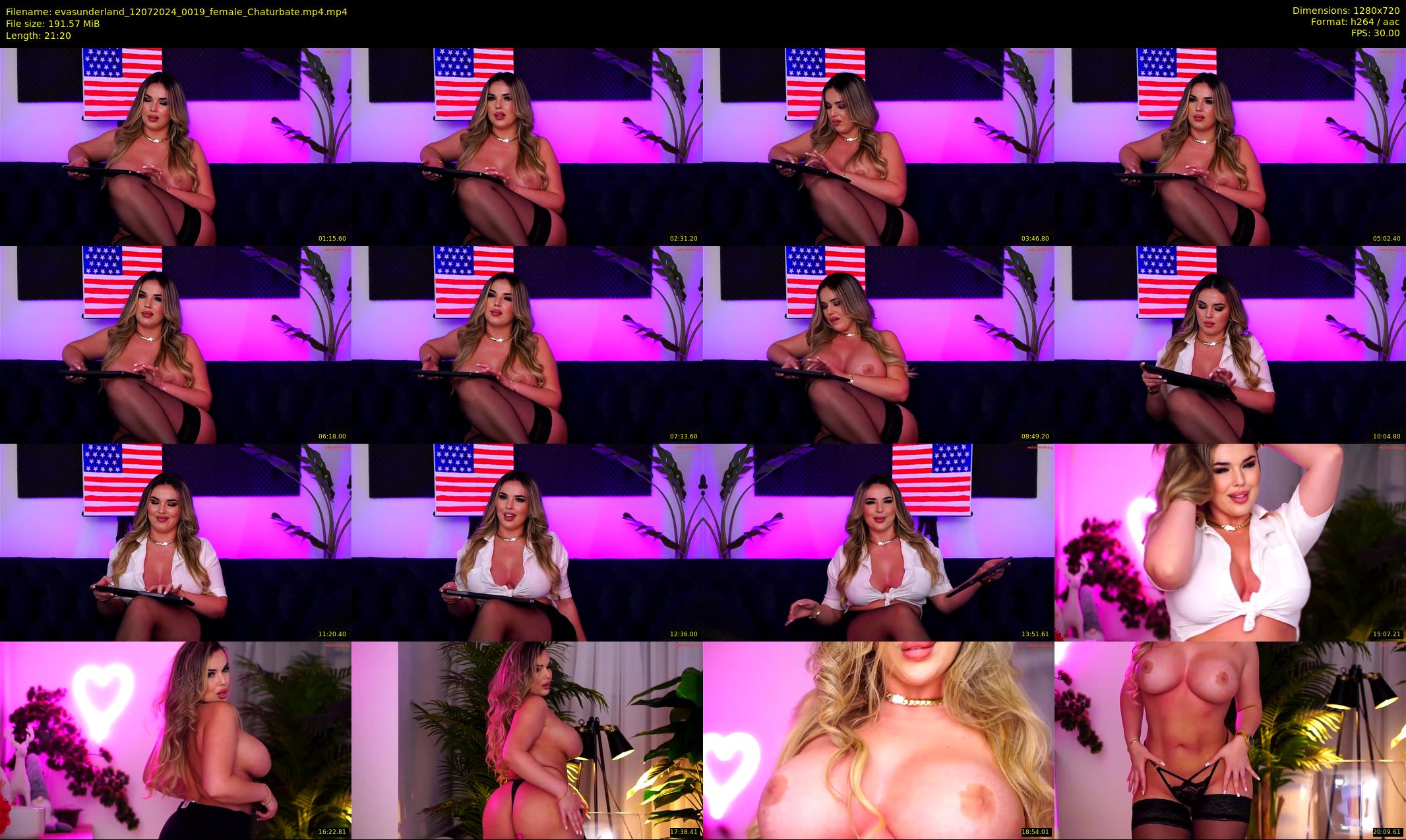 evasunderland — 22 minute Chaturbate female cam show recording, 720p, Jul 12, 2024