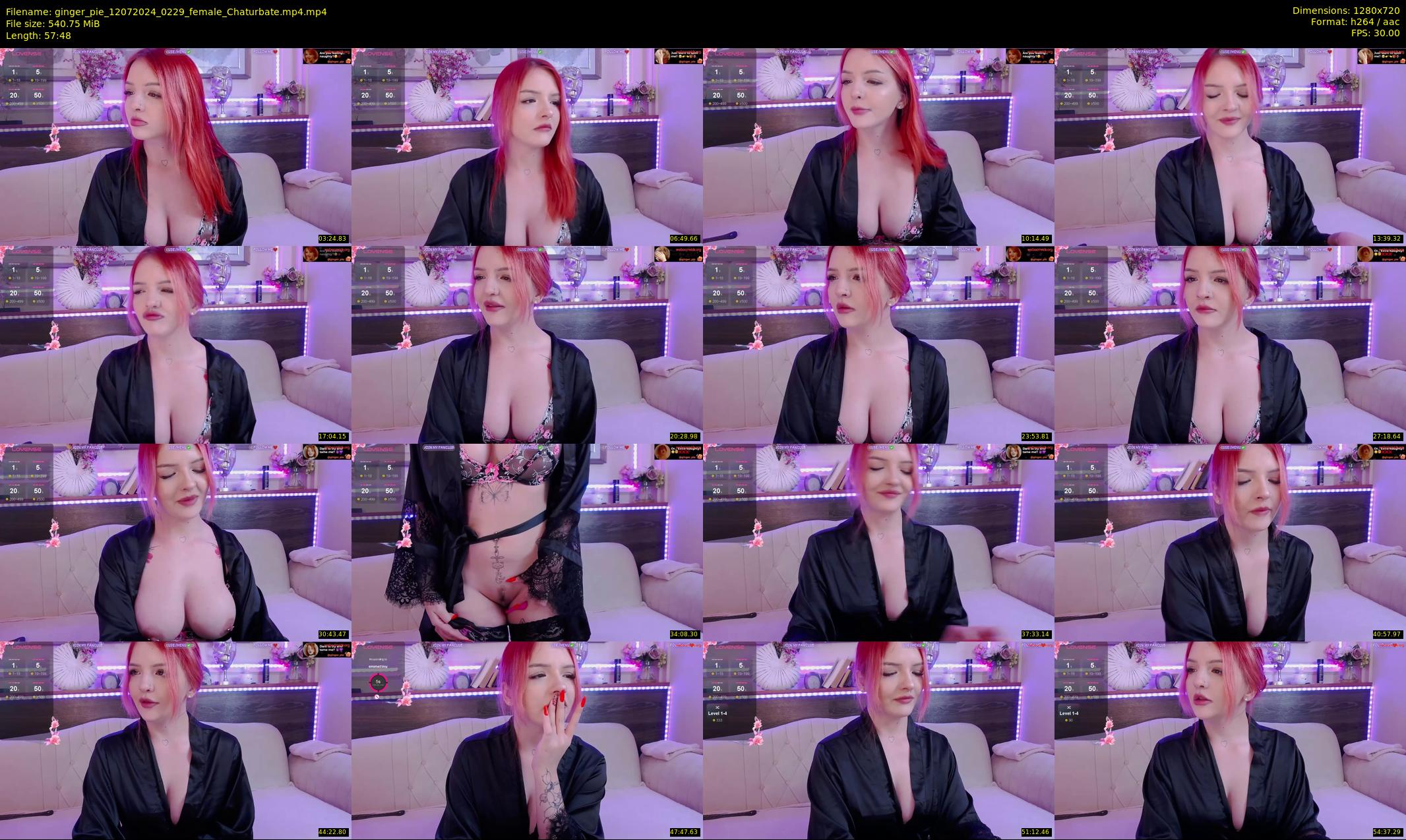 ginger_pie — 58 minute Chaturbate female cam show recording, 720p, Jul 12, 2024
